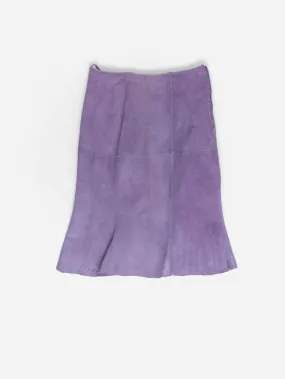 Vintage Y2K lilac suede skirt – Medium