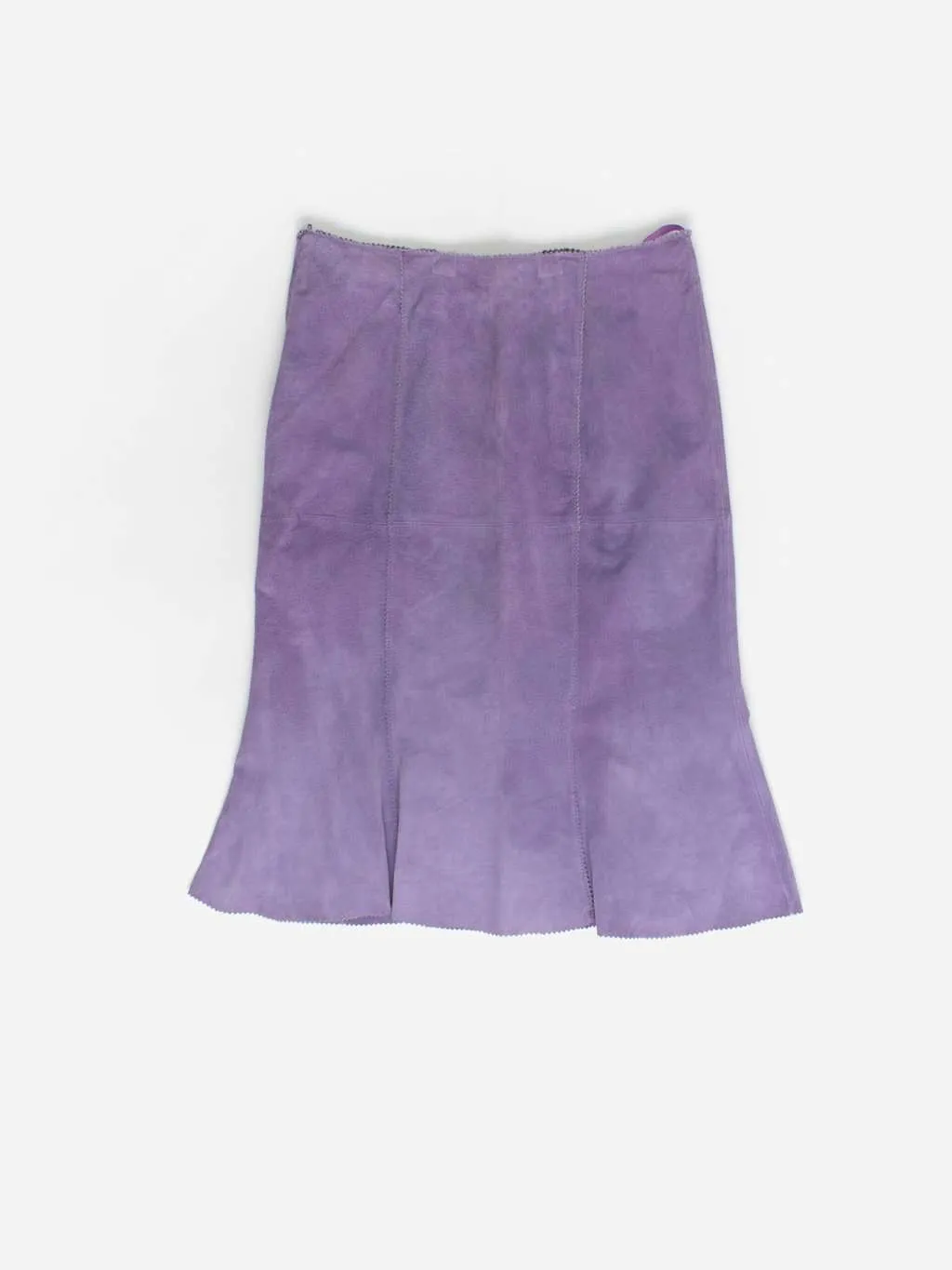 Vintage Y2K lilac suede skirt – Medium