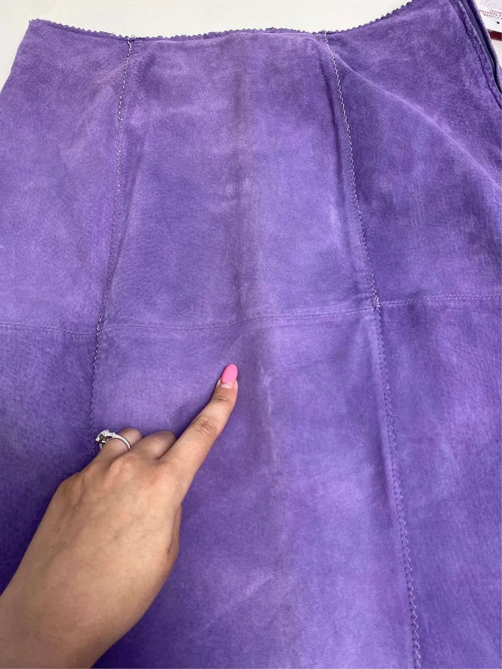 Vintage Y2K lilac suede skirt – Medium