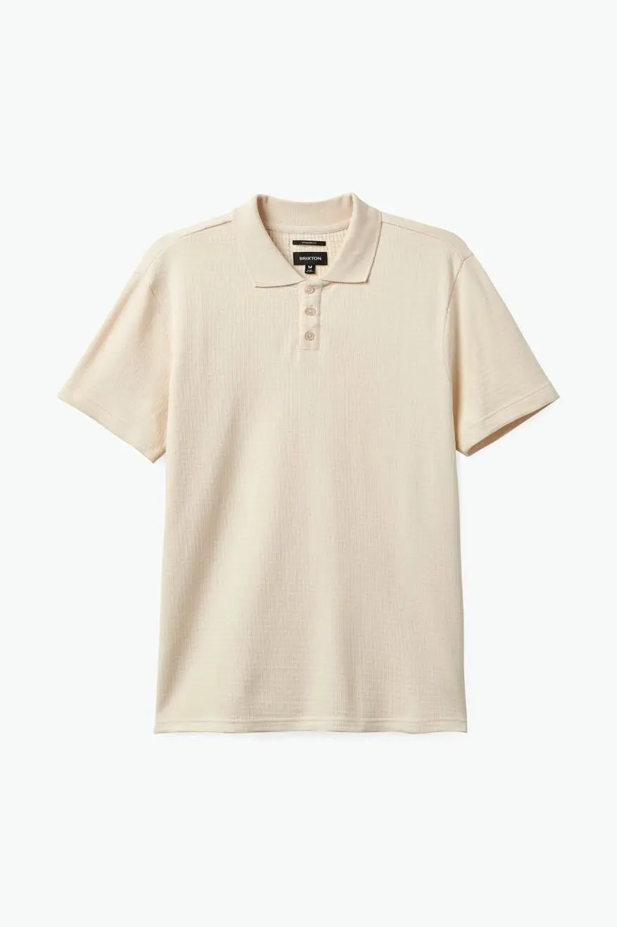 Waffle S/S Polo - Whitecap