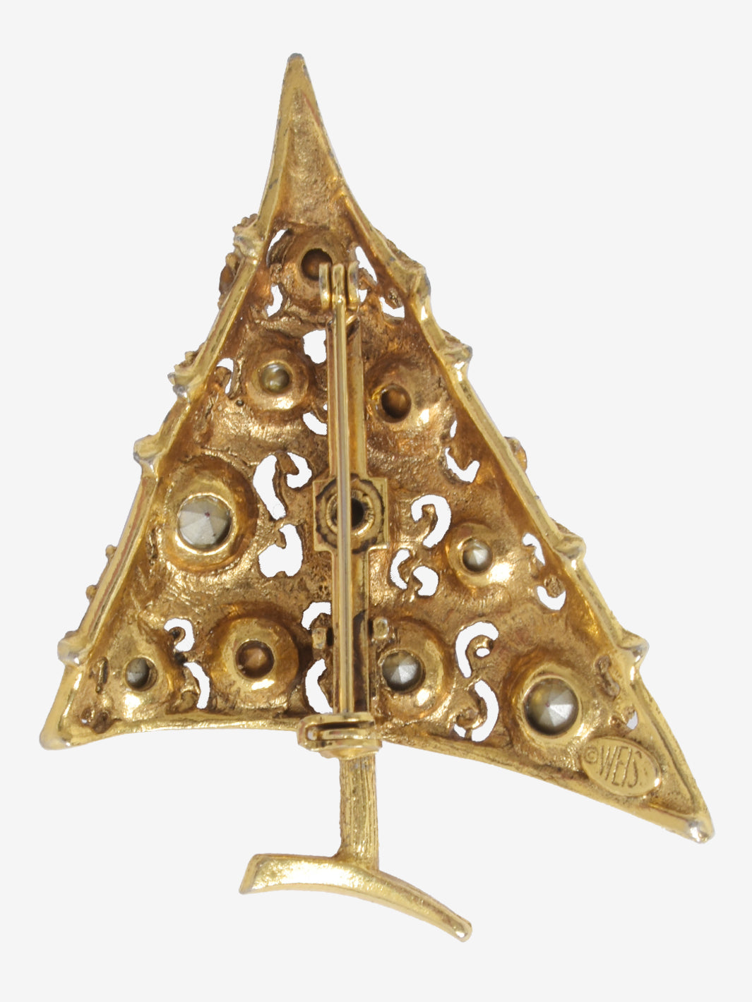 Weiss Christmas Tree Brooch-'60