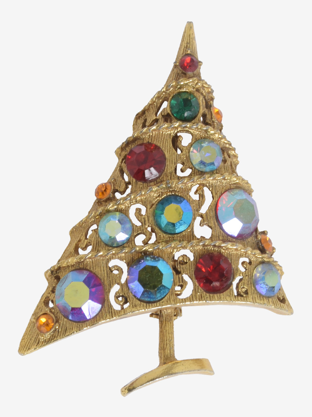 Weiss Christmas Tree Brooch-'60