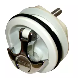 Whitecap T-Handle Latch - Chrome Plated Zamac/White Nylon - No Lock - Freshwater Use Only [S-230WC]