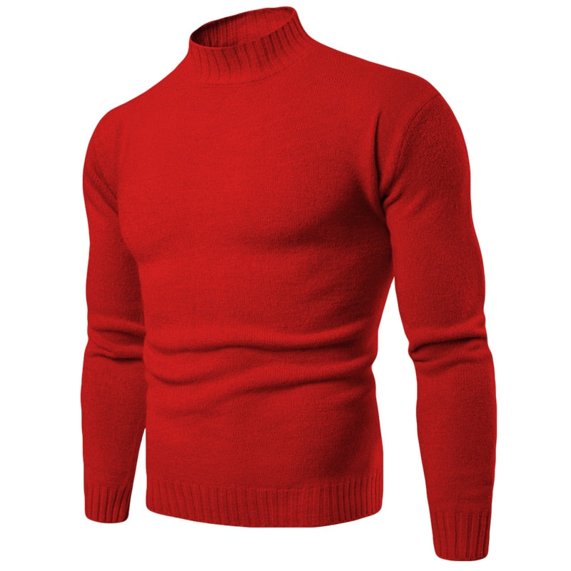 Winter Casual Knitted Turtleneck Knitwear Sweaters Pullover for Men