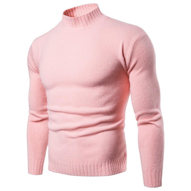 Winter Casual Knitted Turtleneck Knitwear Sweaters Pullover for Men