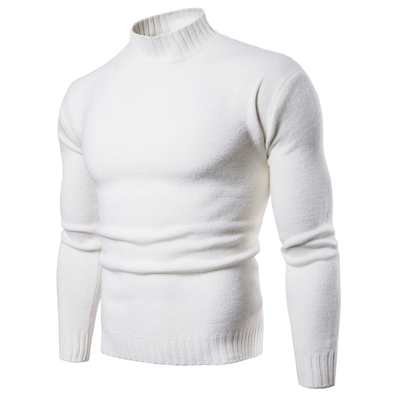 Winter Casual Knitted Turtleneck Knitwear Sweaters Pullover for Men