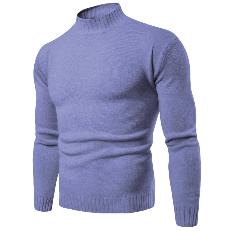 Winter Casual Knitted Turtleneck Knitwear Sweaters Pullover for Men