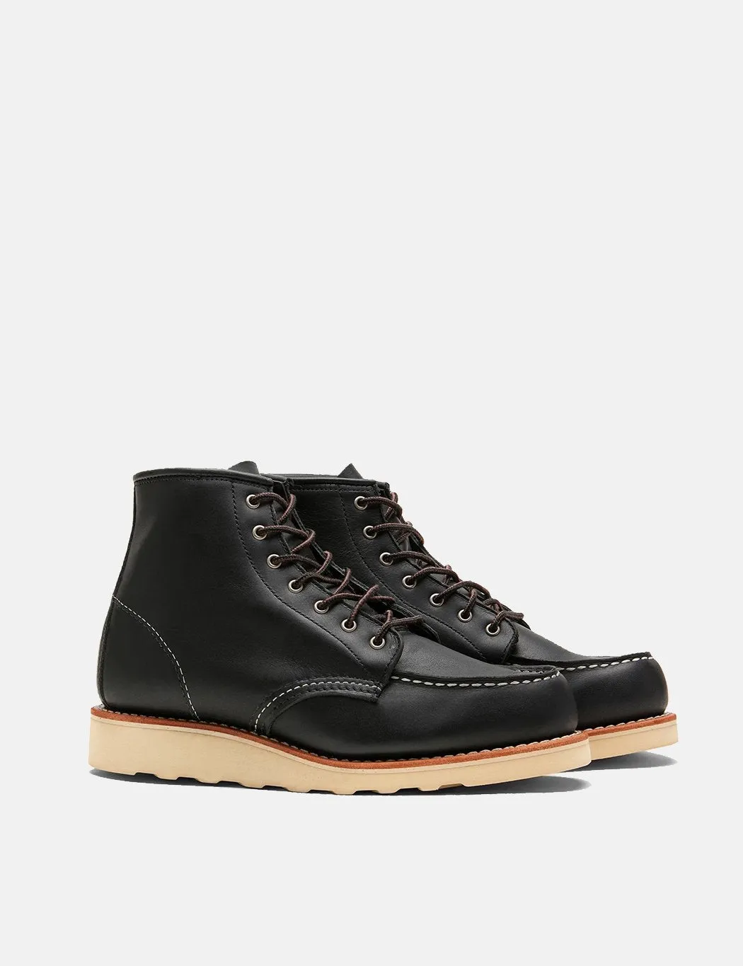 Women's Red Wing Work 6 Moc Toe Boots (3373) - Black Boundary