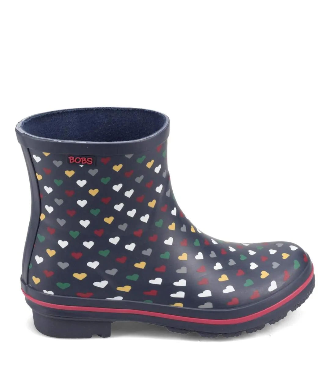 Womens/ladies bobs rain check love splash wellington boots navy Skechers