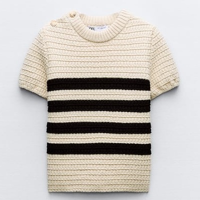 ZARA  |STRIPED KNIT SWEATER